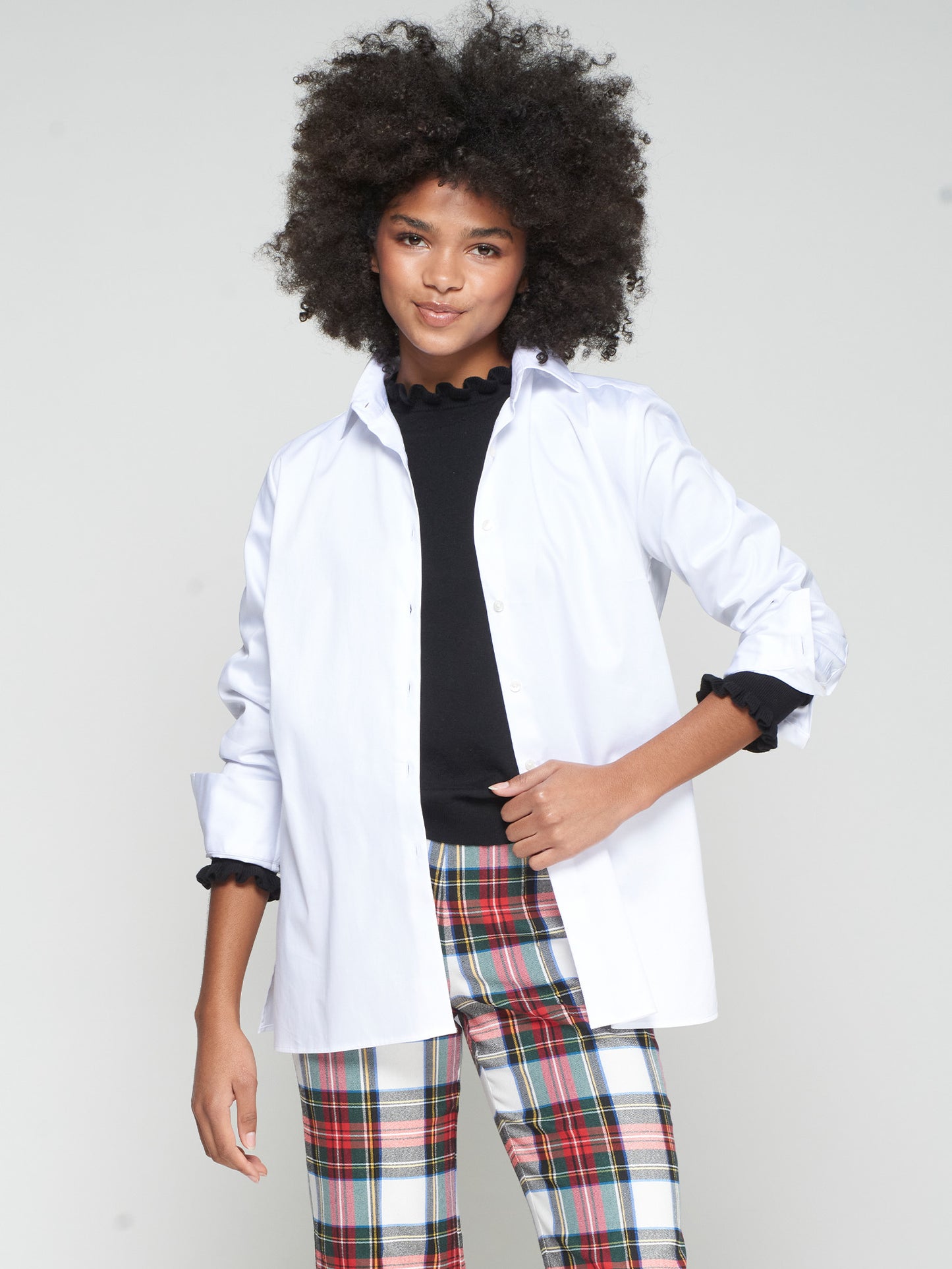 White Shirt Back Buttons