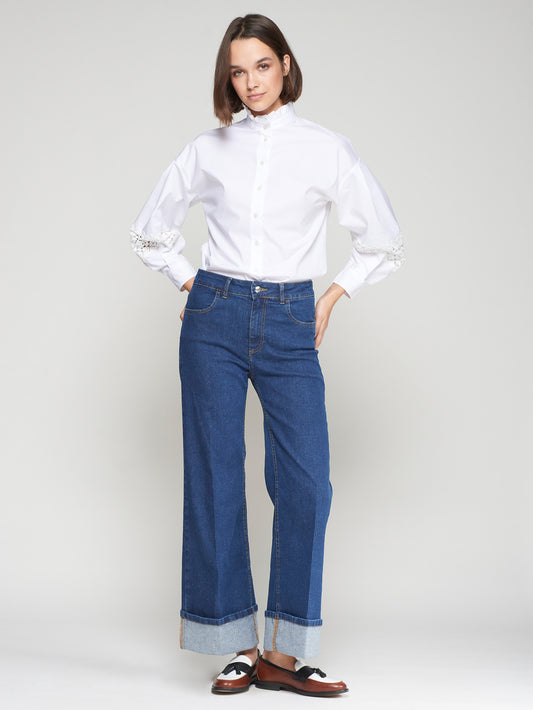 Denim Cuffed Pant