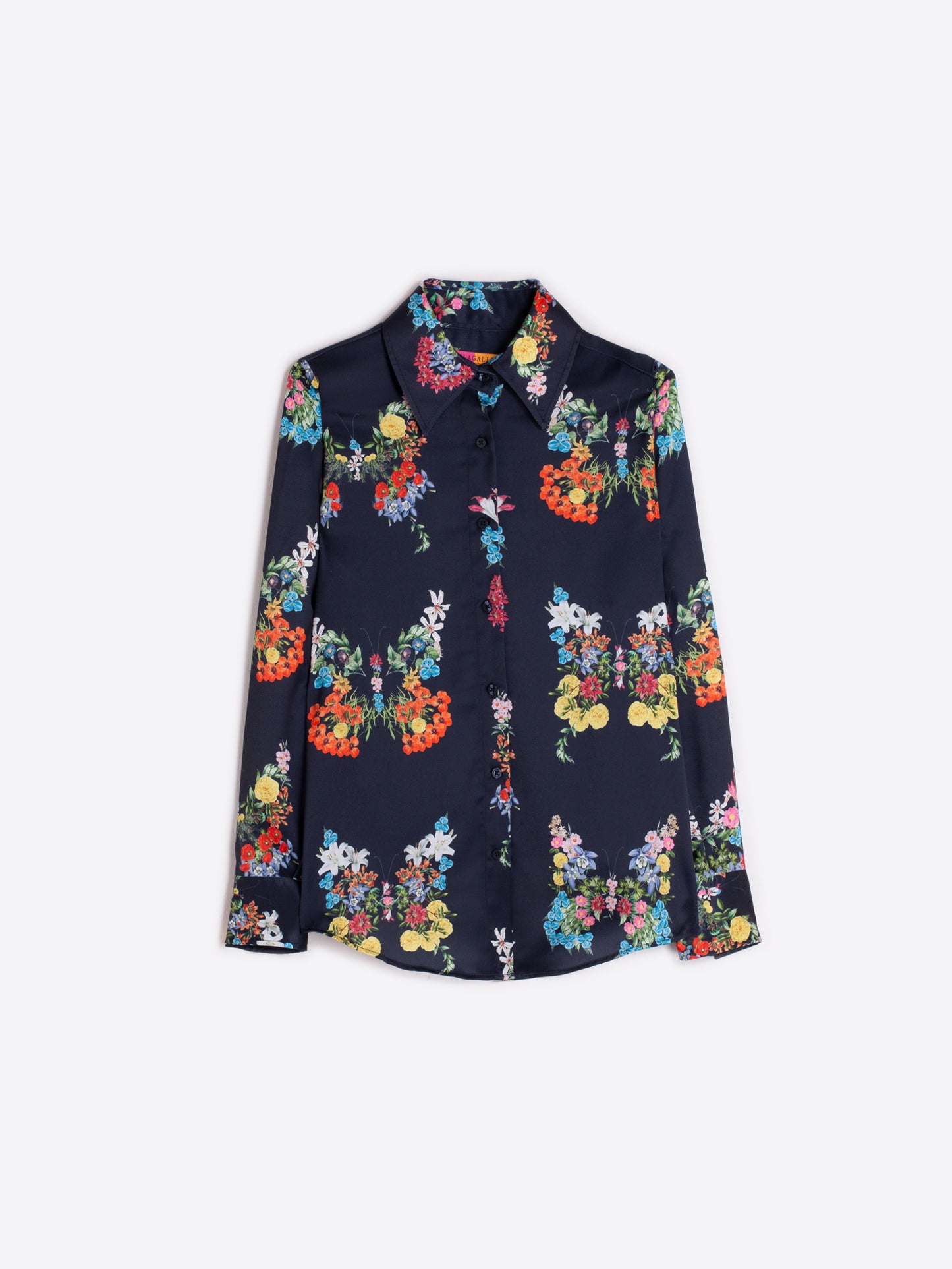 Navy Floral Blouse