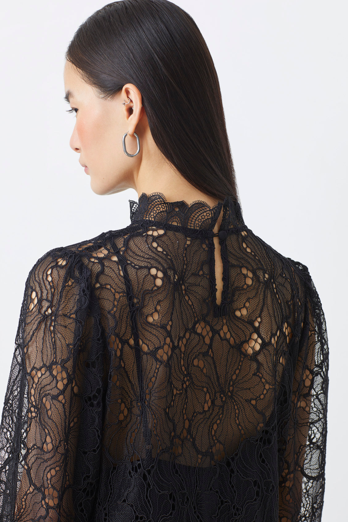 Dress Short Black Lace