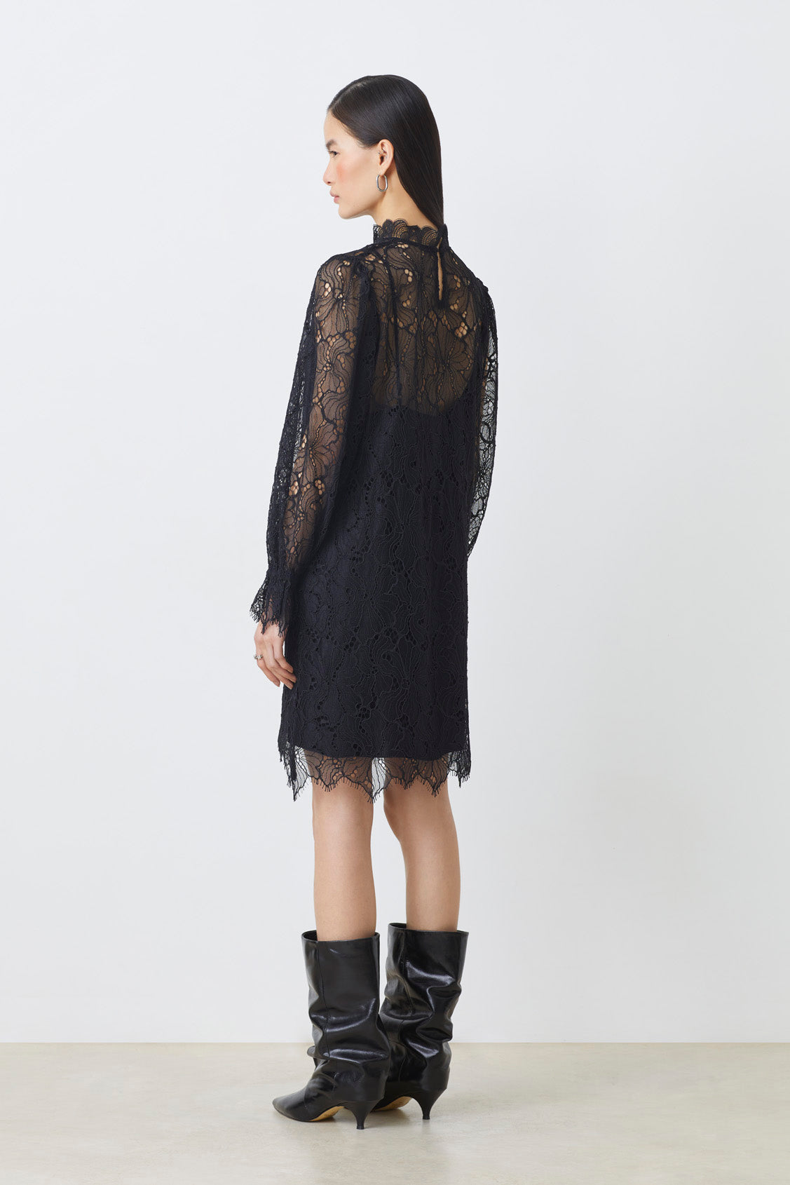 Dress Short Black Lace