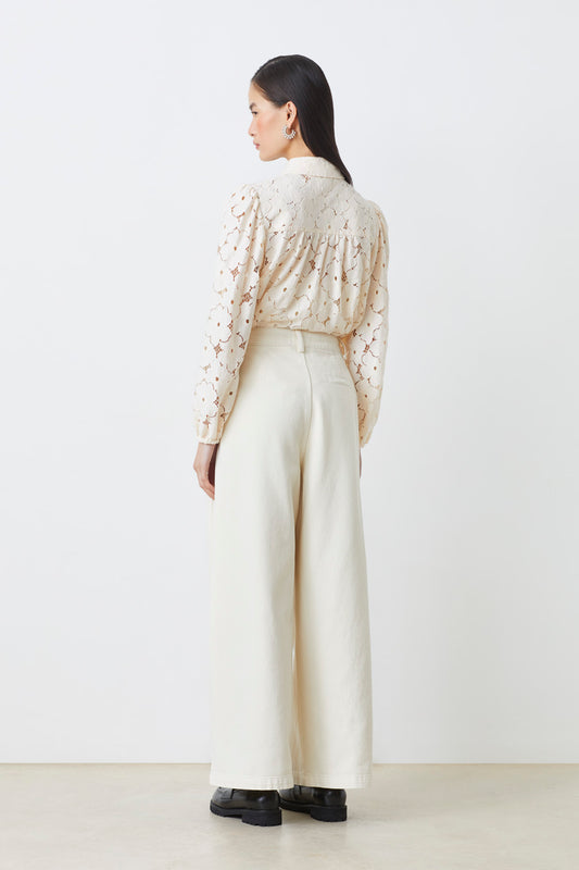 Denim Wide Leg Pants