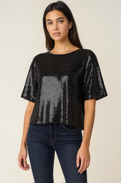 Sequined Shirt Black